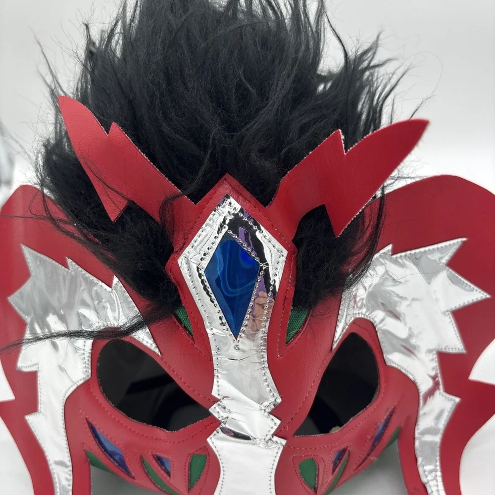 Lucha Libre Dress Up MaskMade‎ With Red Leather. Excellent Used Condition.